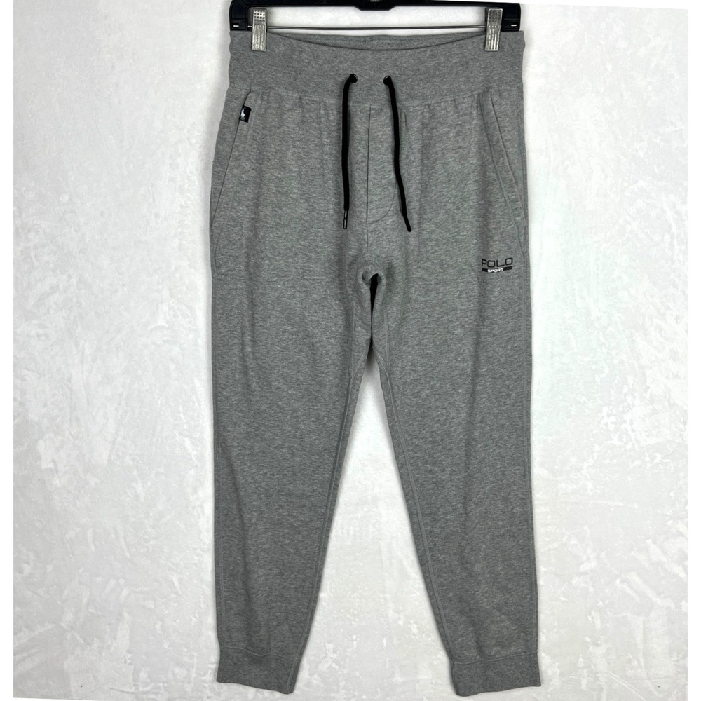Polo Ralph Lauren Joggers Sweatpants Mens Small Gray Sport Fleece Pockets‎